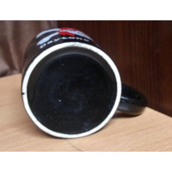 Pirate Coffee Mug VTG 80s Ceramic black Jolly Roger Red Scarf skull crossbones - Picture 6 of 6